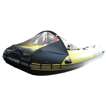 Носовой тент на лодки Polar Bird Eagle (Орлан) (черный, серый, прозрачный)